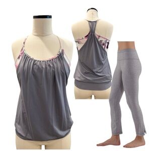 NWOT Lululemon “No Limits” Bra Tank and Poise Pant Set Sz 6
